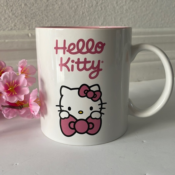 HELLO KITTY Sanrio large coffee tea drink mugs set of 2 bundle 20 oz new - Picture 4 of 7